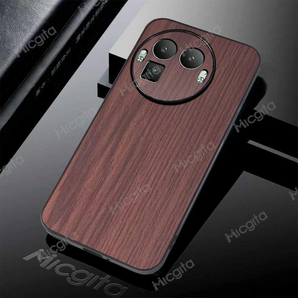 Houtnerf Hoesje Voor Realme GT8 Pro Uniek Natuurlijk luxe Leer Cover Voor Realme GT 8 Pro Hoesje realme GT8 Pro