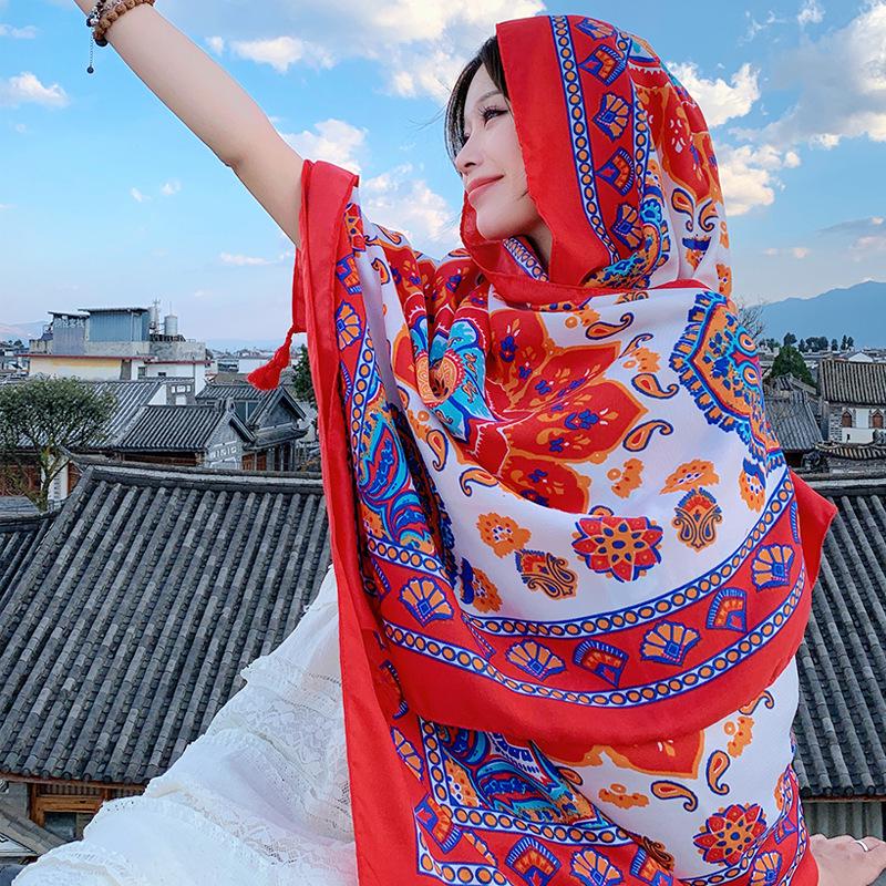 Ethnische Sonnenschutz-Reiseshawl - Yunnan, Qinghai, Tibet, Xinjiang