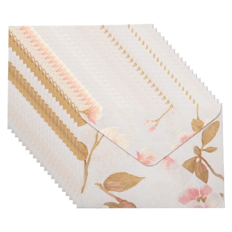 

20 шт. антикварных конвертов с цветочным принтом, формат 6,46 x 4,4 дюйма, для свадебных приглашений, открыток ко Дню святого Валентина.