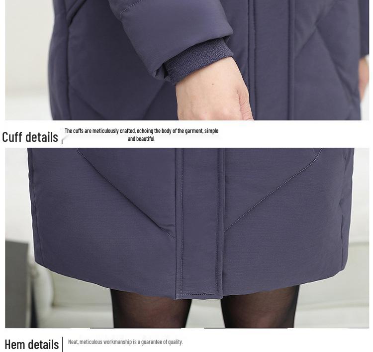2024 Women's Plus Size Fur Collar Winter Down Jacket - Fashionable, Warm, Thickened Mother's Trend.