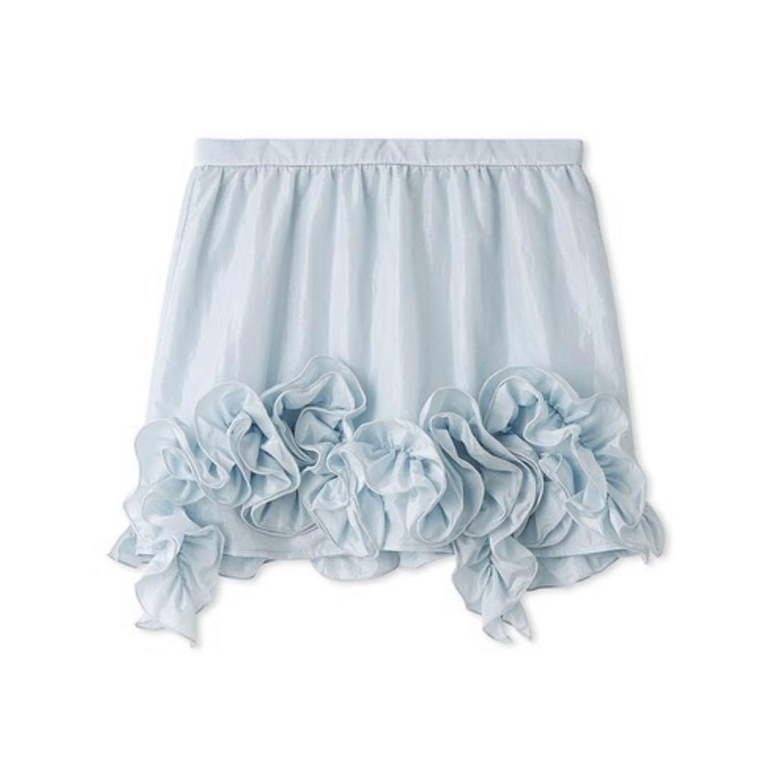 LILY BROWN 3D Motif Mini Skirt Light Blue Lily Brown