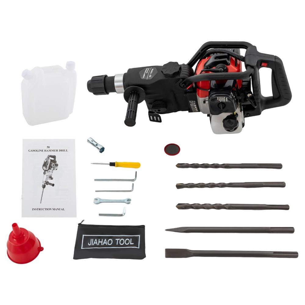 33CC 1000W Power Impact Hammer Pick 3 in 1 multifunctional 2-stroke Motor Gasoline Disassembly Hammer Hand Pull Start System