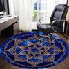1pc Mandala Design Office Round Area Rug, Under Office Chairs Bedroom Living Room Home Decor, Room Deco