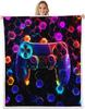 Airplane Kids Blanket Cartoon Plane Pattern Fleece Throw Baby Room Decor Travel Theme Cozy Bed Cover
