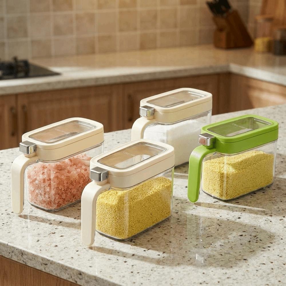 Sealed Pop-Top Seasoning Box 600ML Salt Storage Container Durable Seasoning Bottle  Kitchen