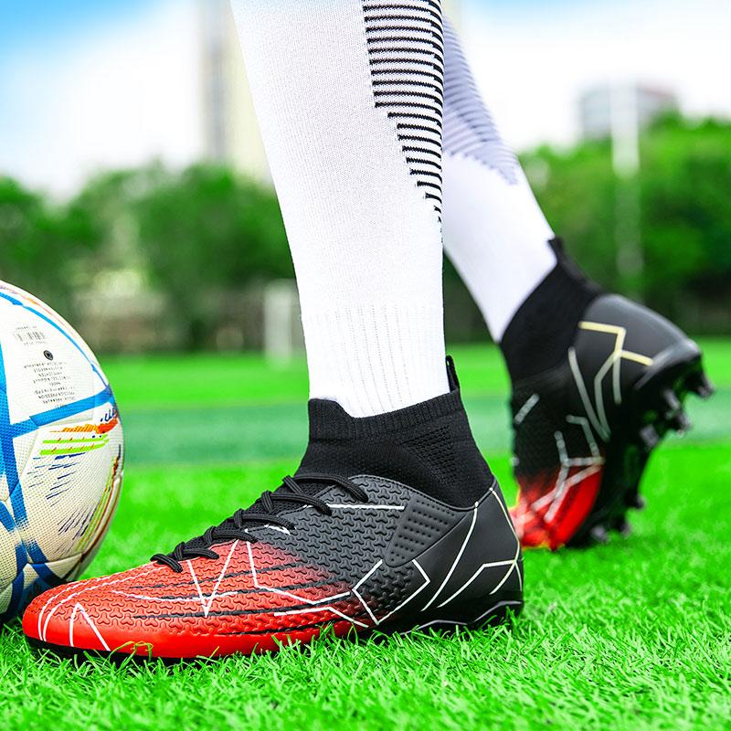 35-47 Men's Large-scale Football Shoes Long Nail Anti-slip and Wear-resistant TPR Artificial Corthiro Outdoor Youth Football Shoes