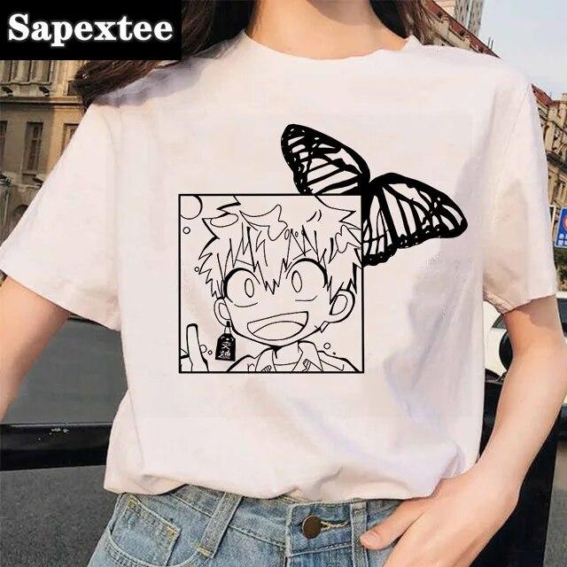 Toilet-Bound Hanako-kun Print T-Shirts Damen Harajuku Ullzang Mode T-Shirt 90er Grafik Lustiges Unisex T-Shirt Sommer Top Tee FeUnisex