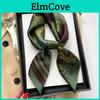 Horse Springsummer Print Retro 2025 Neckerchief 7070cm Green Square Scarf Womens Breathable Imitation Silk Neckerchief