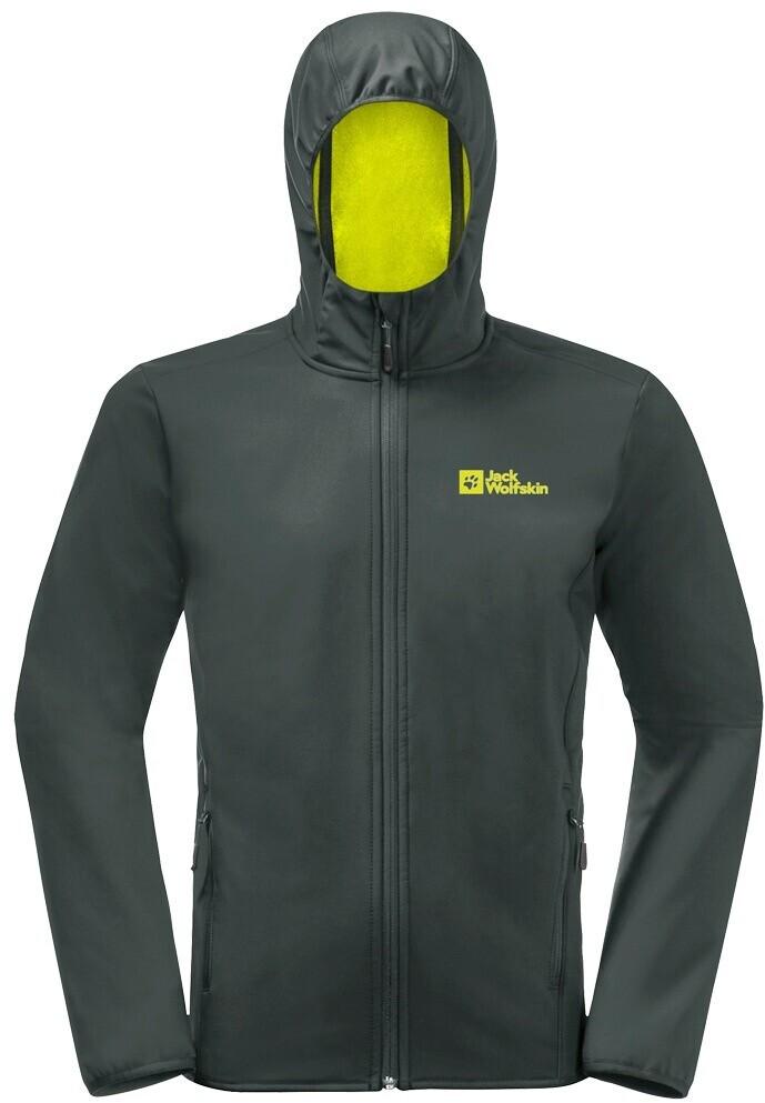 Куртка Jack Wolfskin Bornberg Hoody M черная олива/светлячок