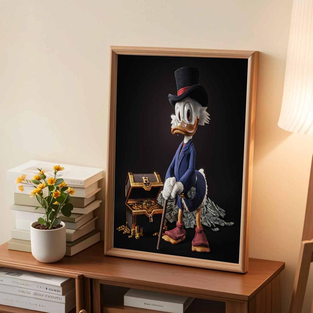 5D DIY Diamond Art Painting Kits for Adults, Grandpa Donald Duck Full Round Crystal Diamond Kits for Beginner for Home Wall Decorate