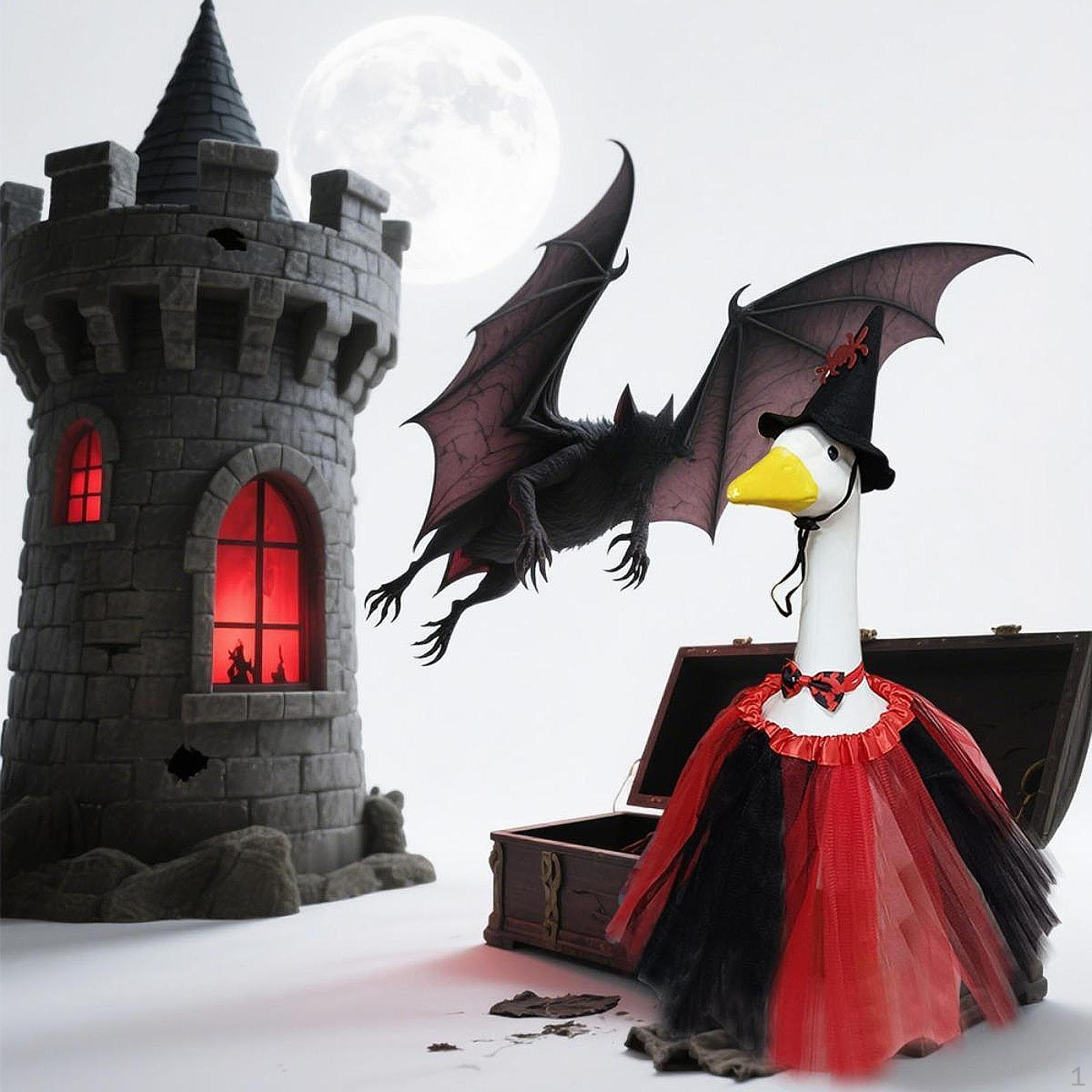 

Хэллоуинский наряд для гуся на крыльце, одежда, милый садовый костюм, эластичный пояс для весны, патио