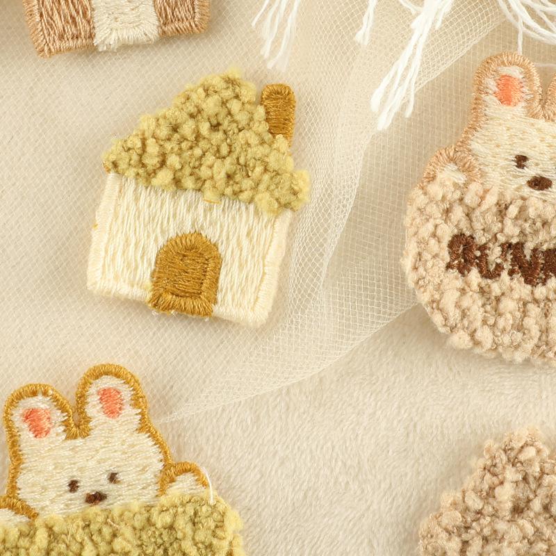 Accessories Hairpin Hair Accessories Accessories Water Soluble Embroidery Stickers House Rabbit Brooch DIY Patch Sticker Cloth Sticker