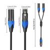 Professional Cable Plastic Splitters Cable Reliable Y Cord Flexible Cable Female To Double Male Cord Adapter 50cm Cord