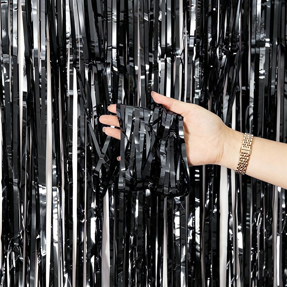 Glitter Streamers Tinsel Curtain Colorful Fringe Backdrop Curtain Birthday Party
