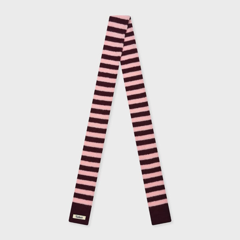 

FALLETT Skinny Stripe Muffler Pink F