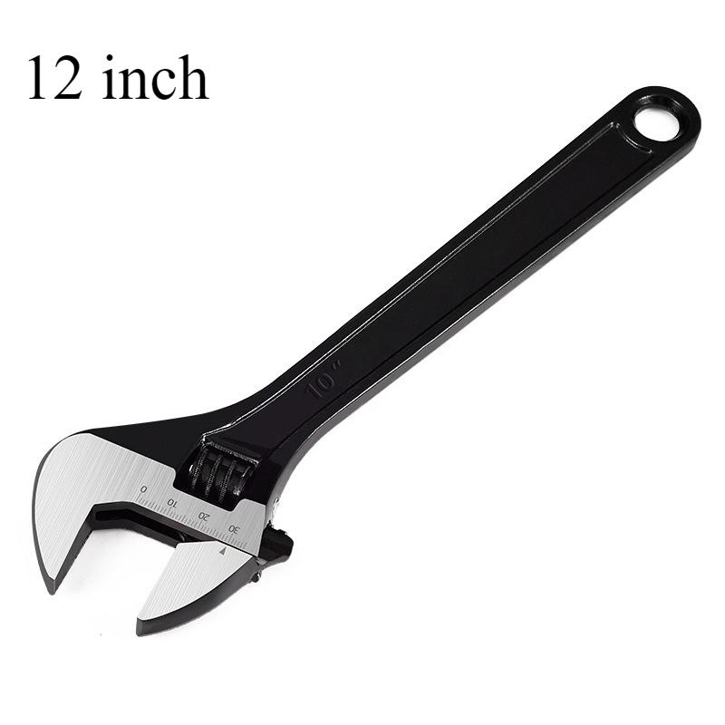 Zestaw kluczy nastawnych 6/ 8 /10 /12 cali Odporne na korozję wykończenie z czarnego tlenku do napraw samochodowych, hydraulicznych i domowych