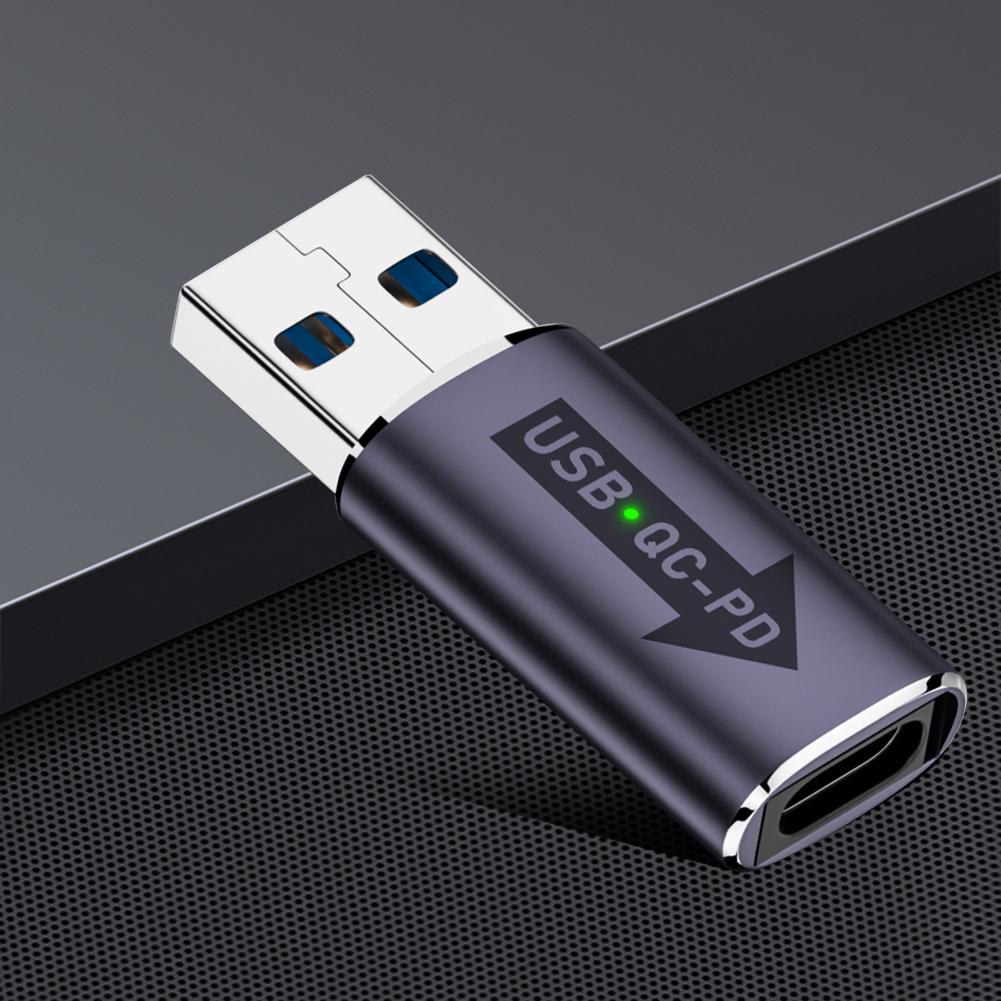 QC 4.0 USB 3.1 auf PD Typ-C Adapter USB A auf USB C Adapter USB A auf C Adapter Ladekabelstecker für Laptop Tablet Telefon