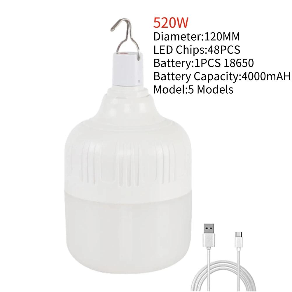 LED Camping Lantern Rechargeable Lamp with Hook High Power Outdoor Lights Portable Tents Lighting Lantern Camping Supplies