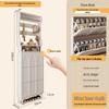 Ultra-Thin Flip-Top Shoe Cabinet & Coat Rack for Entryway Hallway Storage