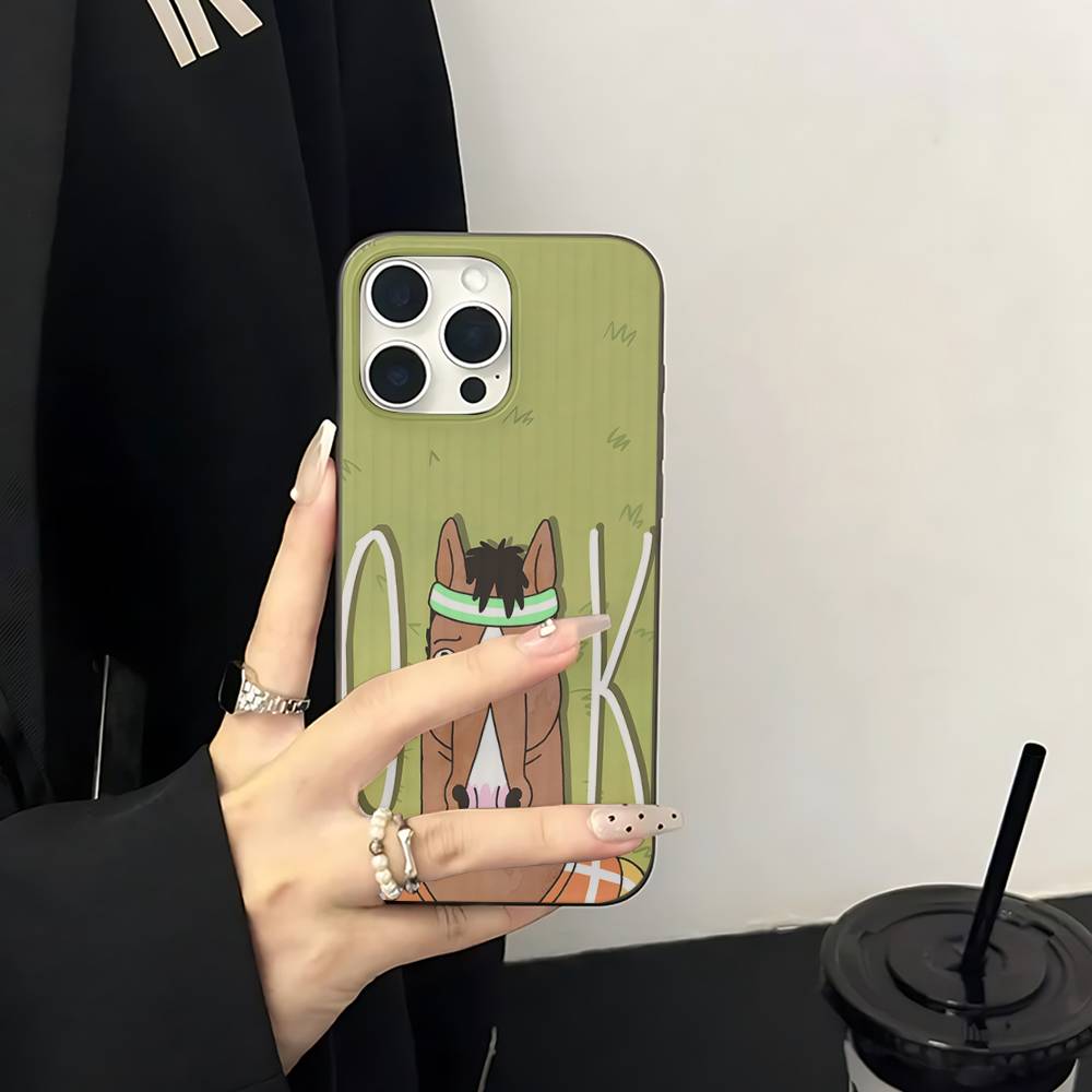 Classic B-bojack H-horseman Phone Case For IPhone 17 16 15 11 12 13 14 Pro Max Soft Corrugated Silicone Cover Case