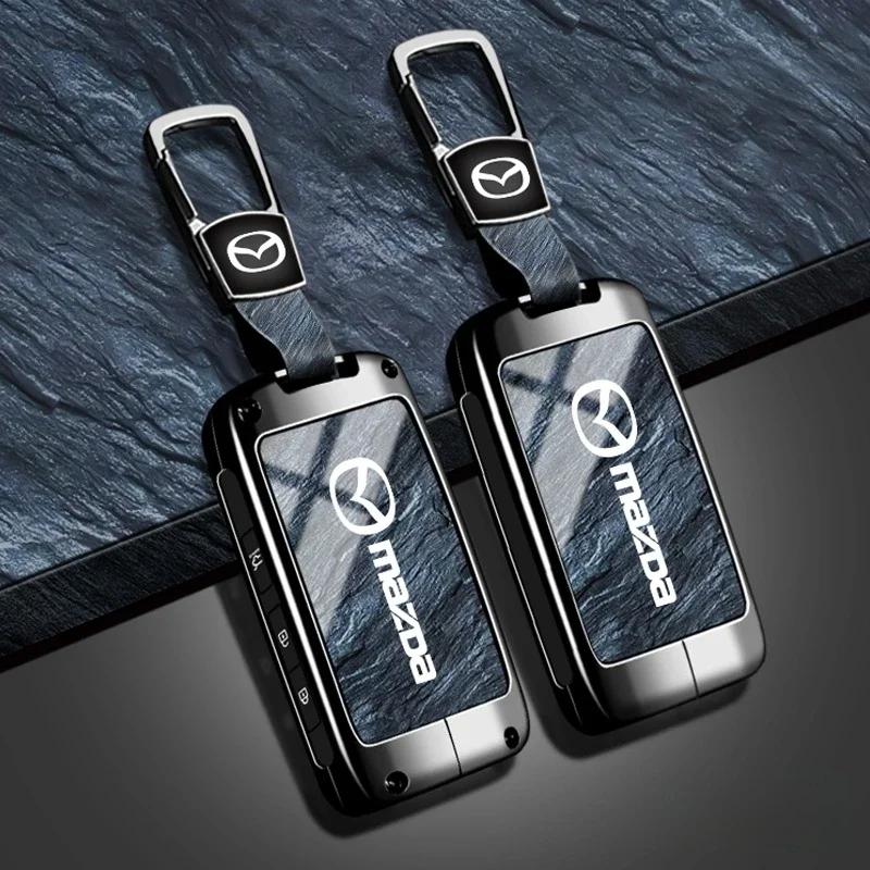 Leather car key cover key case for Mazda 2 3 6 CX3 CX5 CX8 CX30 CX-5 CX-30 CX-8 CX-3 CX4 MX-5 BT50 BT-50 Atenza Axela Shell Bag W4