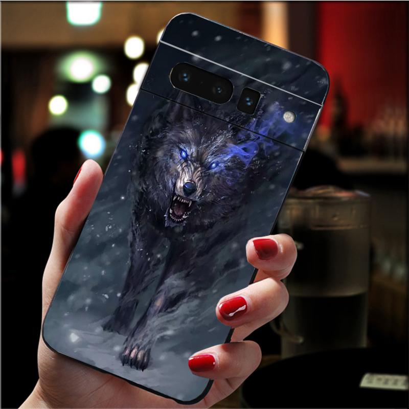 Handyhülle für Google Pixel 7 Pro 7 6A 6 Pro 5A 4A 3A Pixel 4 XL Pixel 5 6 4 3 XL 3A XL 2 XL Classic Cool Wolf Case Funda