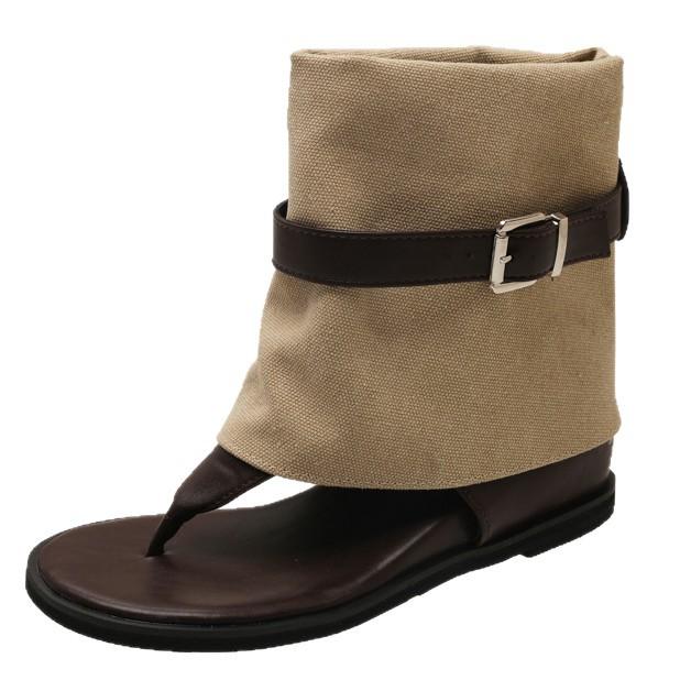 2025 mode öppen tå fiskbenssandaler inre höjdökande korta stövlar bältesspänne vår och sommar nya byxstövlar två bär coola stövlar
