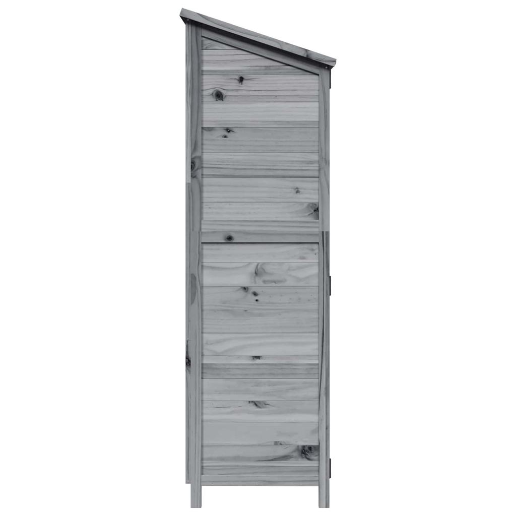 Garden Shed Gray 106.5 x 56 x 176 cm Solid Spruce Wood