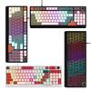 K98 Mechanical Keyboard with Blue or Red Axis, Wired Connection, Dual-Color Injection Keycaps for Gaming