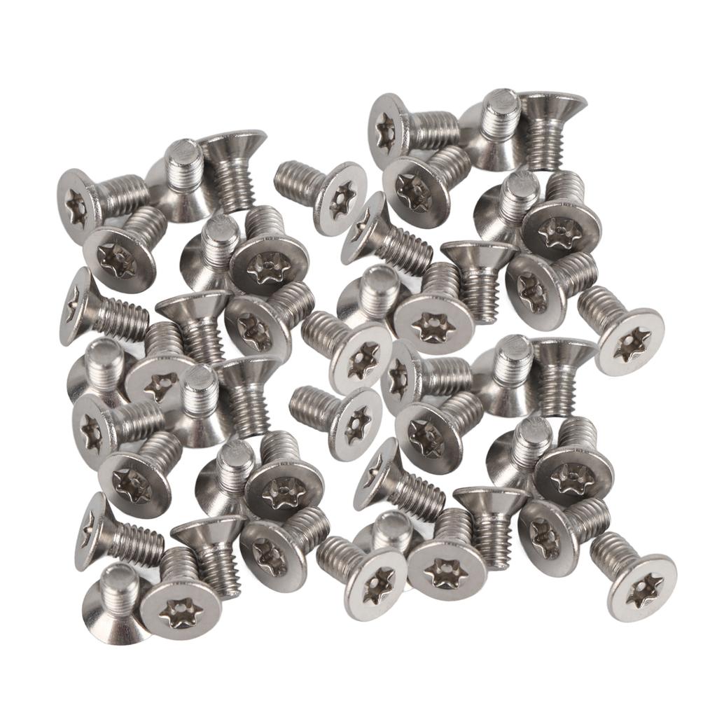 50pcs M4 Stainless Steel SS304 Flat Head Star Drive Machine Screws Bolts