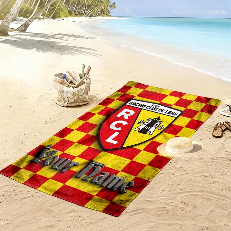 Name Custom RC Lens Print Beach Towel, Large Soft Quick Dry Towel for Beach Camping Swimming