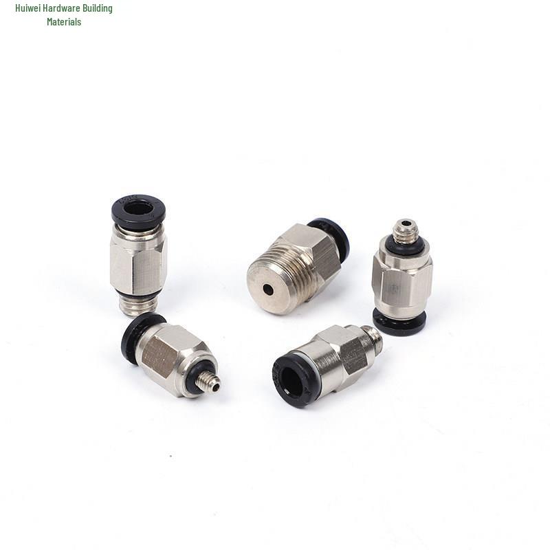 Pneumatischer Mini-Luftschlauch Schnellkupplungs-Winkelstück für M3/M5/M6 Gewinde, 3/4/6mm Schläuche