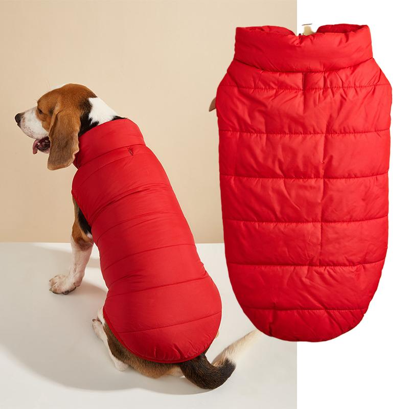 GorisPet Winter Dog Jacket for Small/Medium Dogs Solid Leisure Style Fleece Lined Waterproof Quilted Coat 11 Colors