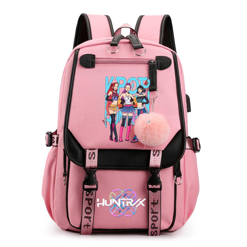 Anime Niedlich Cartoon Kpop Bedruckter Rucksack Schultasche für Teenager Schüler Mädchen Junge Buchtasche Große Kapazität Reisetasche Kindergeschenk Rucksack
