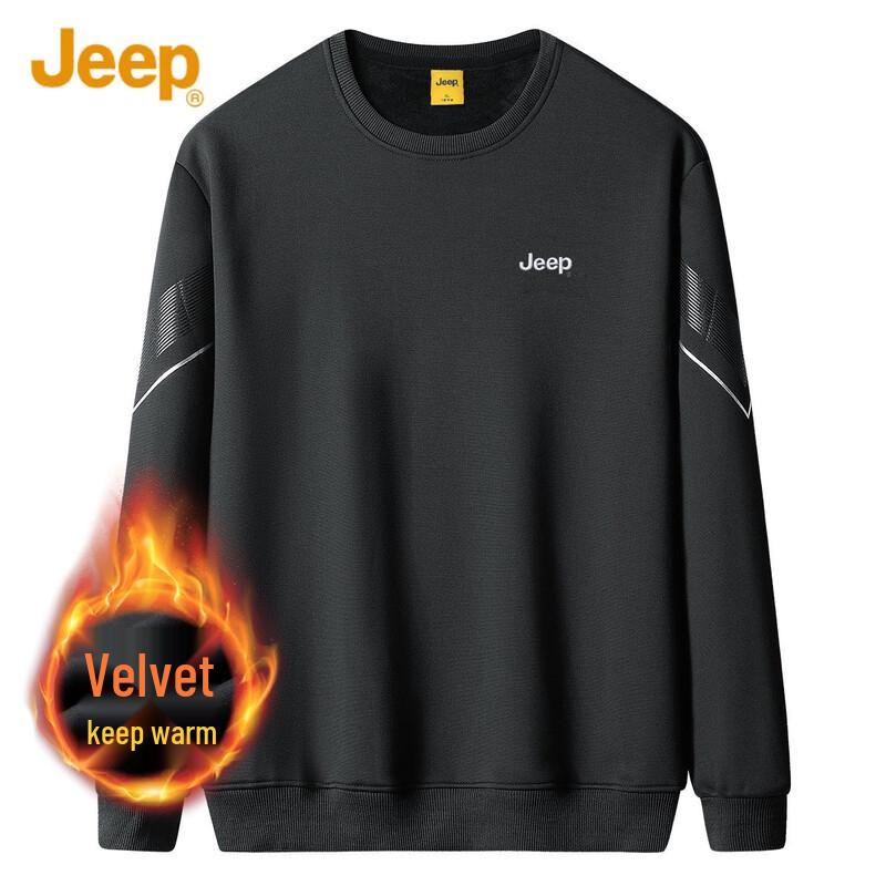 

Jeep Мужской утолщенный свитшот с круглым вырезом M