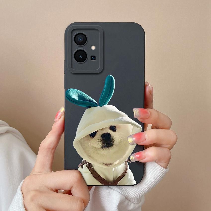 For Vivo Y55 Y56 Y70 Y72t Y73 Y74 Y75 Y77 Y81 Y85 Fashion Liquid Silicone Phone Case Lovely Cat Pattern Anti Drop Full Protective Cover For Vivo Shell