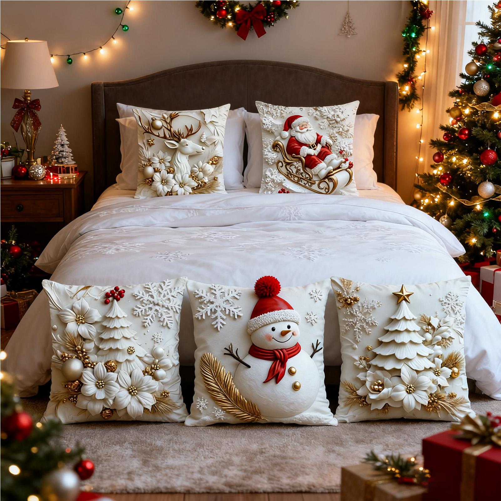 

Christmas Pillow Cases Cute Decor 18x18inch Winter Pillow Covers For Home Room Bedroom Living Couch Sofa Bed Patio Porch China Mainland