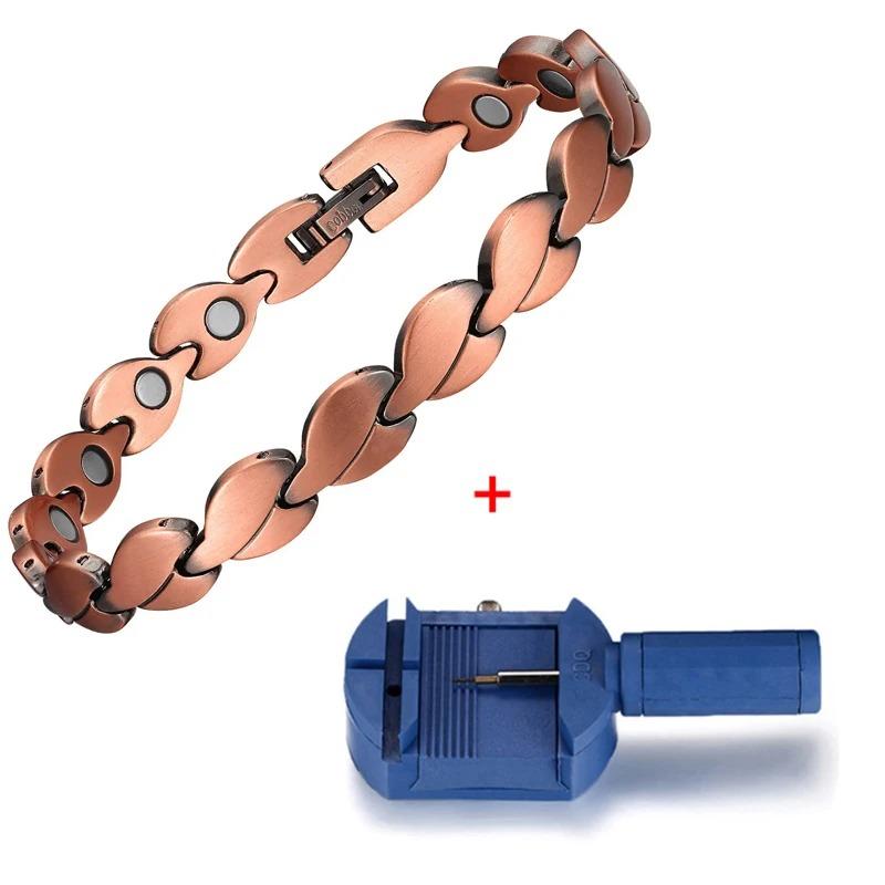 

Магнитная терапия, медные магнитные браслеты для женщин, винтажные магнитные браслеты для здоровья, женские звенья цепи, магнитный браслет, терапия