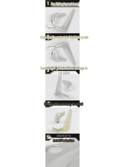Kuga Center Console Electroplated Trim: Fits 17 Models, Dashboard Decorative Trim Strip for Car.