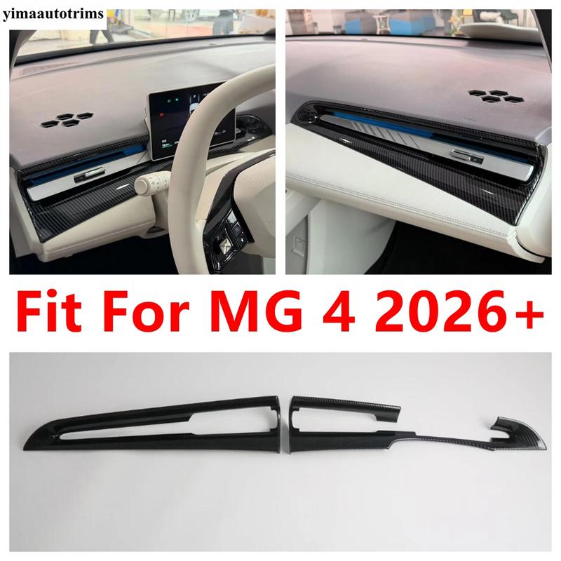 Central Control Dashboard trument Panel Screen Frame Cover Trim ABS Carbon Fiber Accessories Interior For MG 4 2026 2027