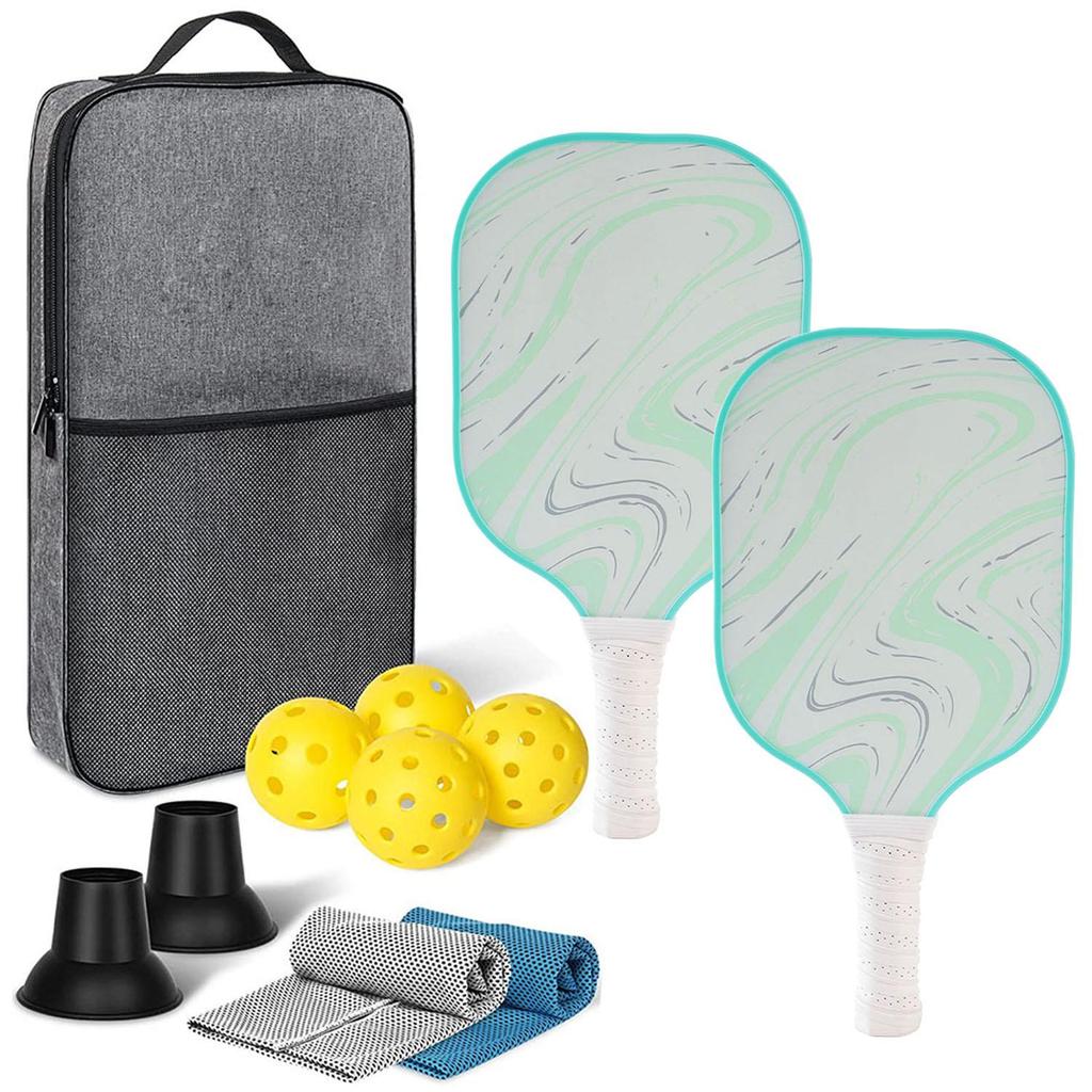 Rachetă și minge Pickleball din fibră de carbon, set cadou pentru prosoape de gheață pentru sporturi în aer liber