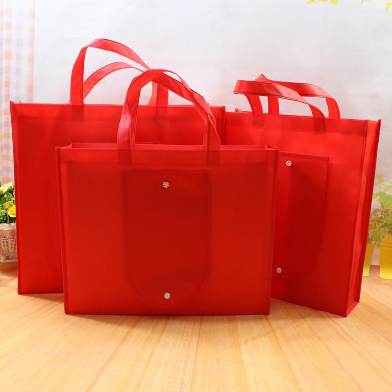 Individuelle umweltfreundliche faltbare Vliestasche mit Farbdruck und Druckknopf für Supermarkteinkäufe und Aufbewahrung