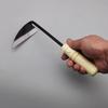 Ke Wood Full Steel Long Neck Bent Handle Sickle Hoe for Weeding and Cutting Wild Vegetables and Chives