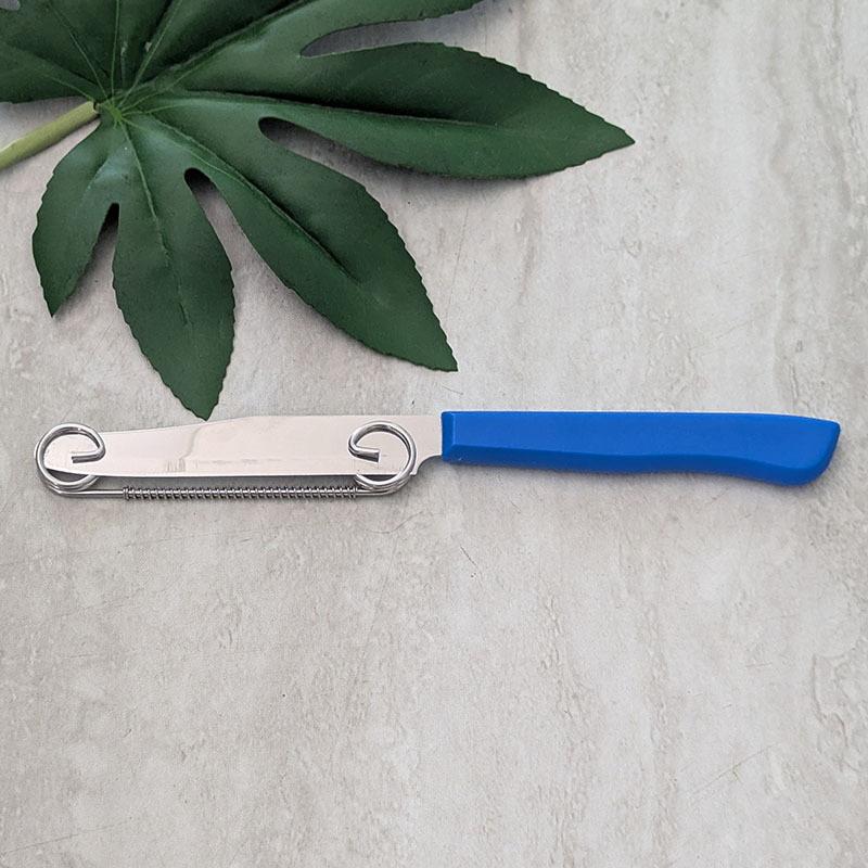 Quick Slicing Cutter Portable Fruit Vegetable Cutter Peeler With Spring For Kitchen Use Stainless Steel Fruit Knives Peeler