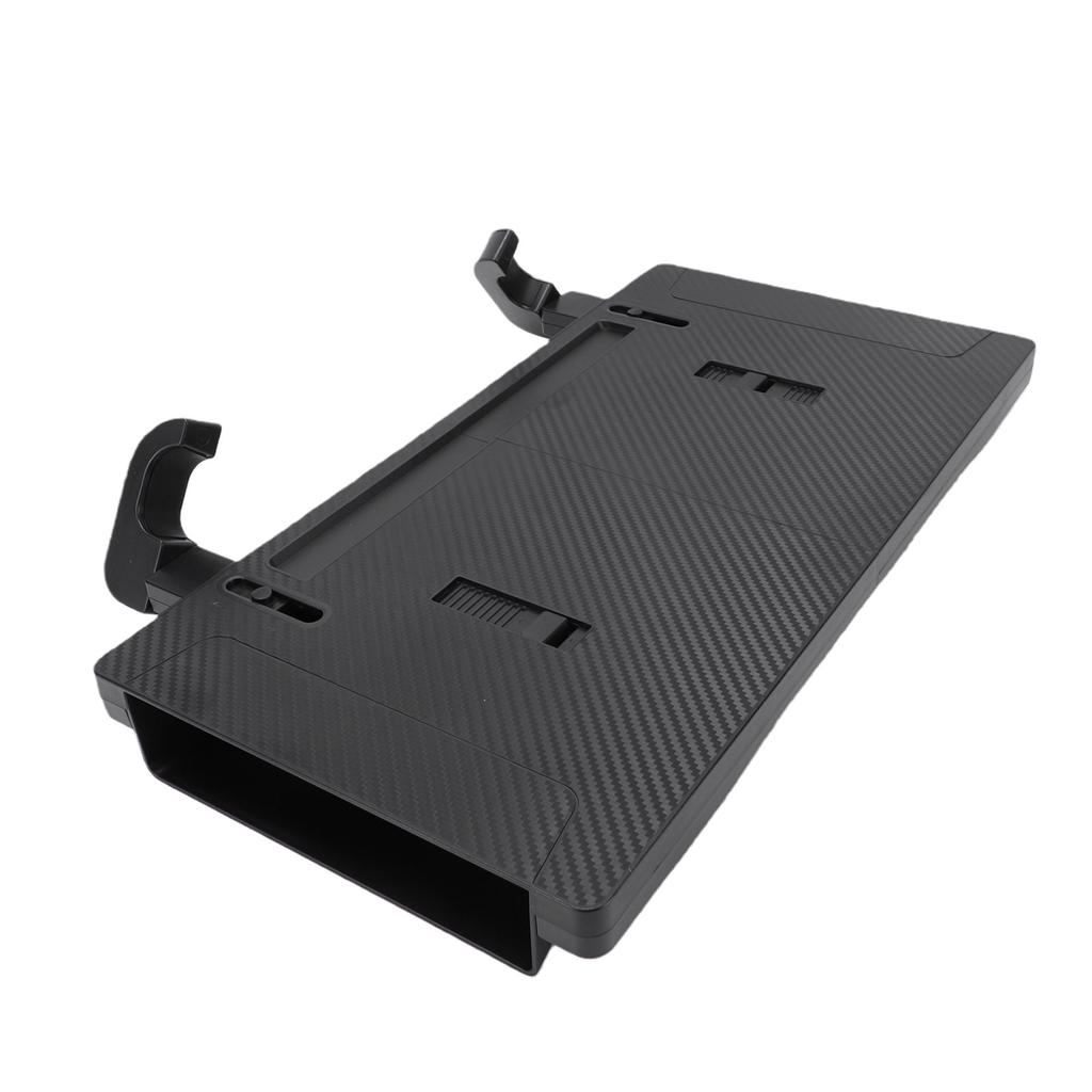 2-in-1 Auto-Lenkrad-Schreibtisch Sitzspalt-Organizer-Tablett Faltbar Verstellbar Karbonfaser-Optik Tisch für Laptop Essen