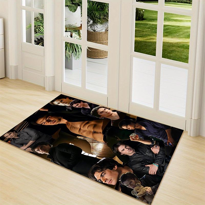Vampire Diaries Stefan'S Journey Carpet Rug Soft Washable Antislip Home Living Room Sofa Mats Personalized Christmas Rug
