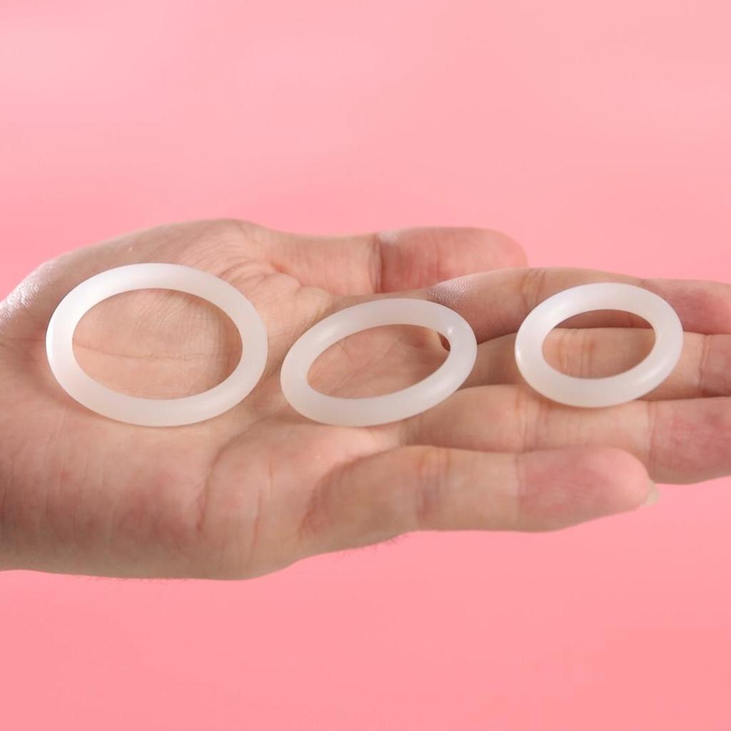 3PCS Cock Rings Flash In The Night Lock Durable Silicone Penis Ring Sex Toys For Men Male Delay Ejaculation Scrotum Lock Ring