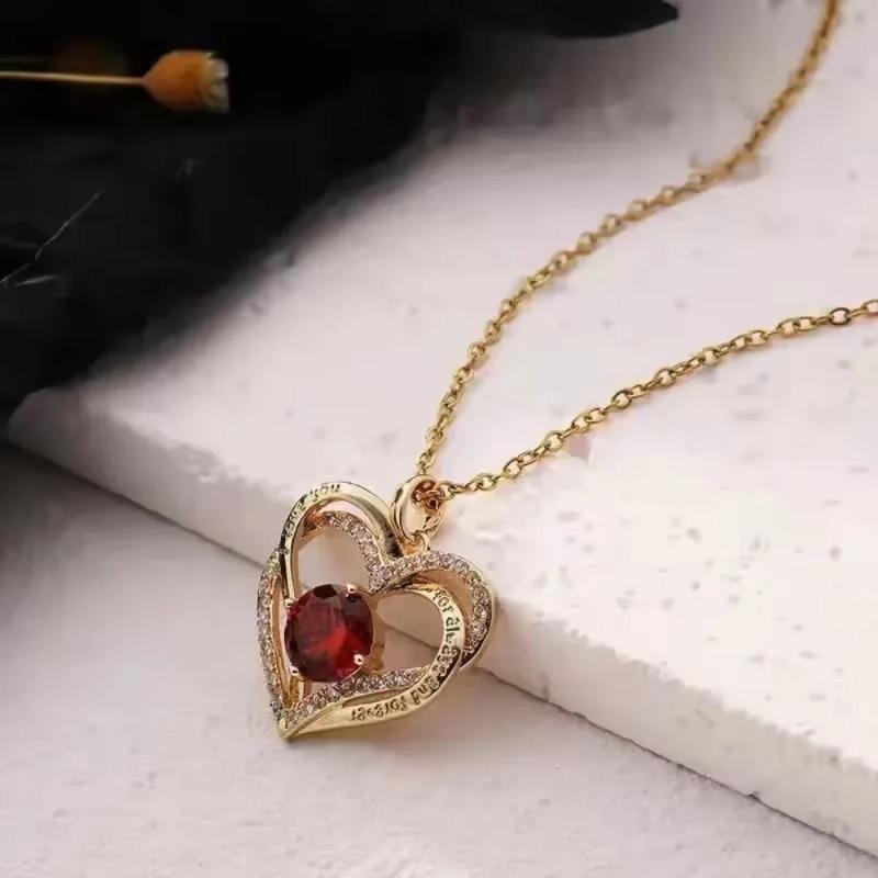 Eternal Flower Artificial Flower with Heart Necklace Timeless Rose Pattern Gift Box ,for Valentine'S Day, Mother'S Day