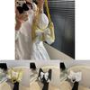 Stylish Urban Cotton Mini Handbag With Bow Knot For Women Soft Box Shape
