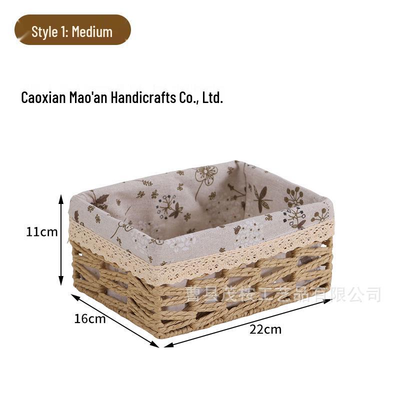 In-Stock Paper Rope Woven Storage Basket - Ideal for Miscellaneous Item Organization